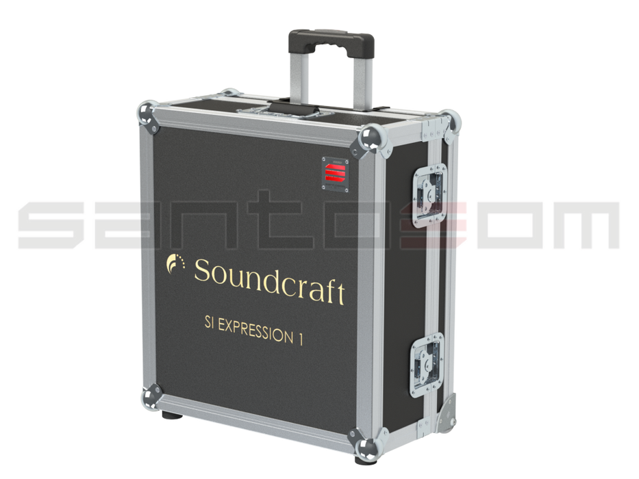 Santosom Mixer Flight case, Soundcraft Si Expression 1, Trolley