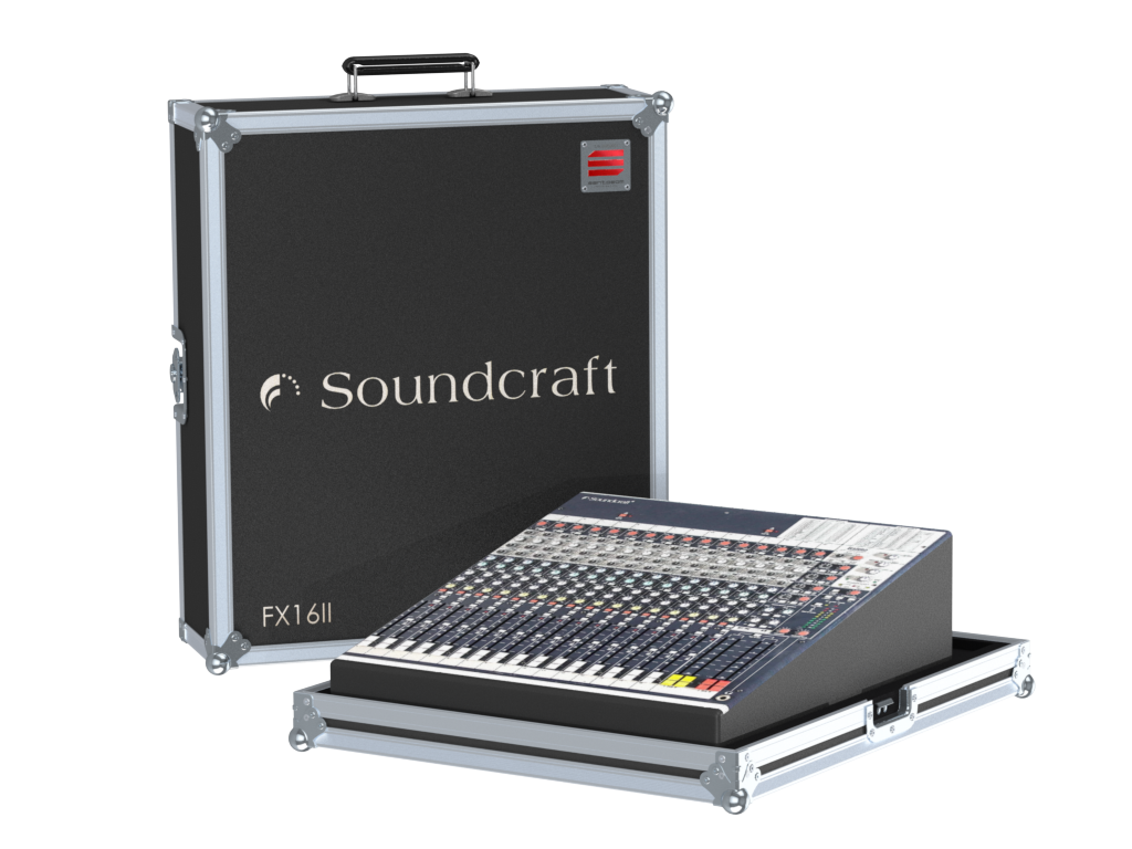 Santosom Mixer Flight case, Soundcraft FX16ii