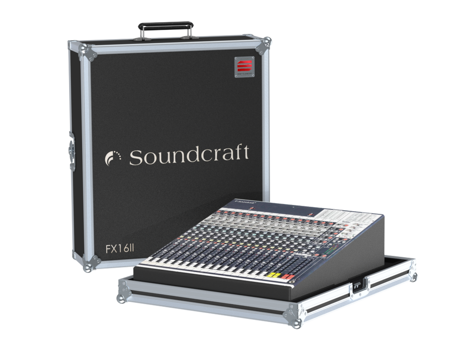 Santosom Mixer Flight case, Soundcraft FX16ii