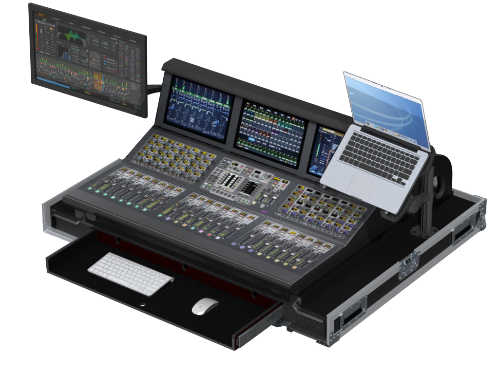 Santosom Mixer Flight case PRO-3, Avid S6L-24D Control Surface
