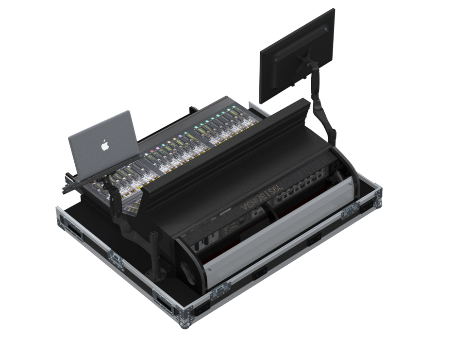 Santosom Mixer Flight case PRO-3, Avid S6L-24D Control Surface
