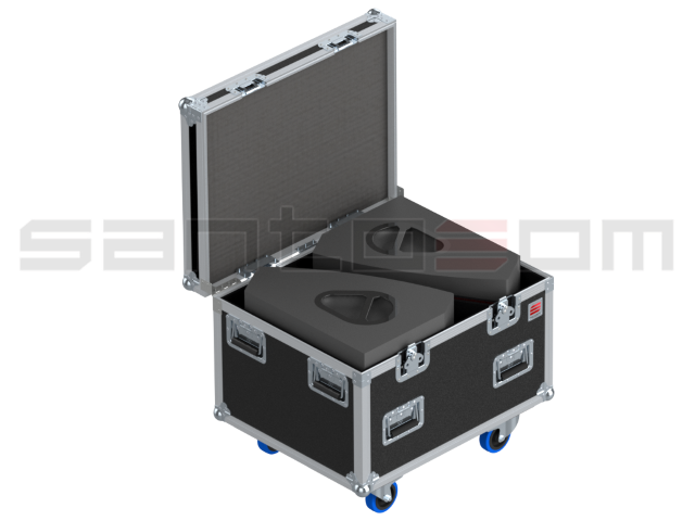 Santosom Monitor Flight Case, 2x DB Technologies M12-4 Plus