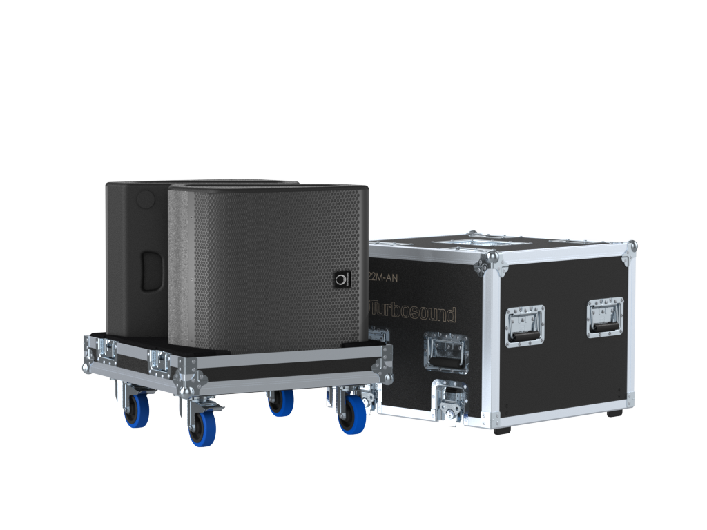 Santosom Monitor Flight case PRO, 2x TURBOSOUND TFM122M-AN
