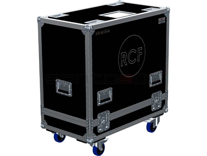 Santosom Monitor Flight case, 2x RCF NX M15-A