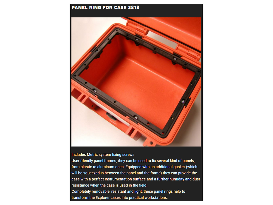 PLASTIC CASES ACCESSORY Panel RING For Case 3818