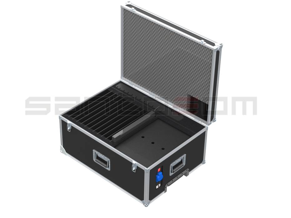 Santosom Flight case, 12x tablets/PC (385x255x32) w/connections