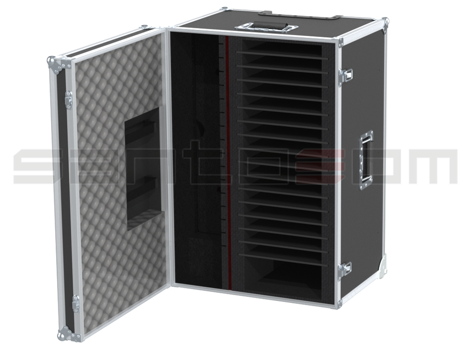 Santosom Flight case, 16x Tablet/PC (300x220x30) w/power