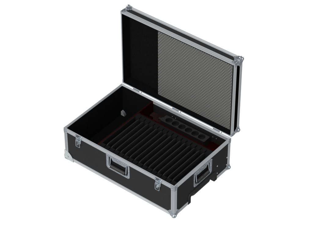 Santosom Flight case, 16x Tablets/PC (265x185x24) w/power