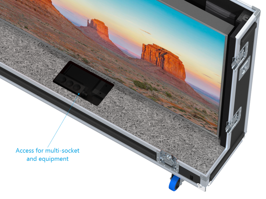 SANTOSOM Display Flight case PRO, 1x Plasma Lift 65" (157x14x98cm UID)