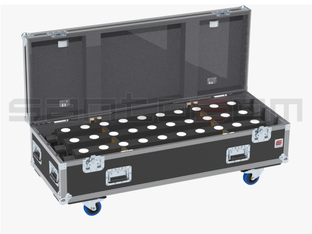 Santosom Projector Flight Case PRO, 6x Showtec Sunstrip Tricorno