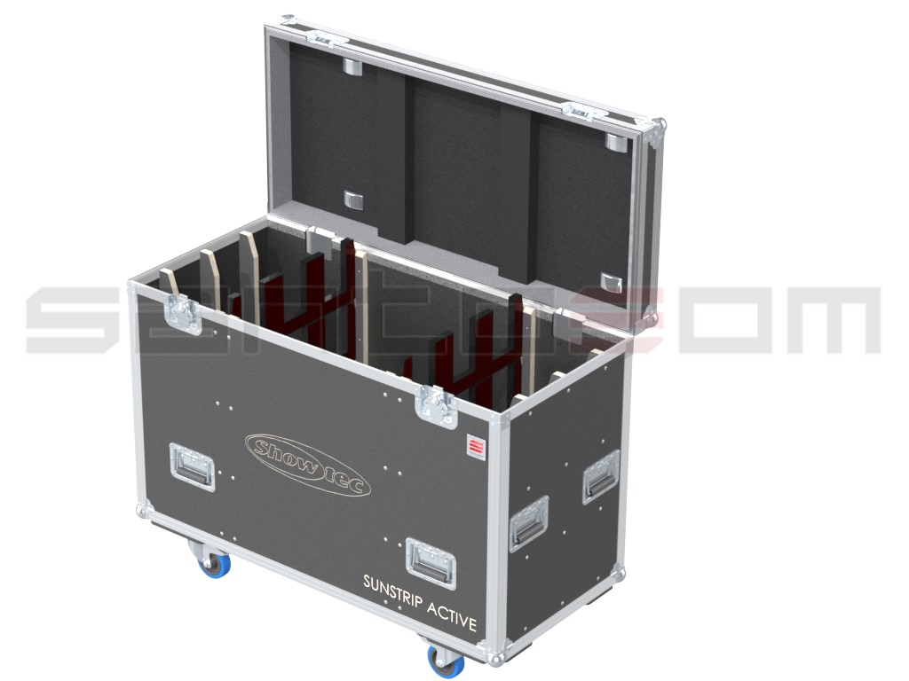 Santosom Projector Flight case PRO, 12x Showtec Sunstrip Active