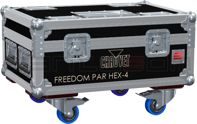 Santosom Projector Flight case PRO, 8x Chauvet Freedom Par Hex-4 / Quad-4