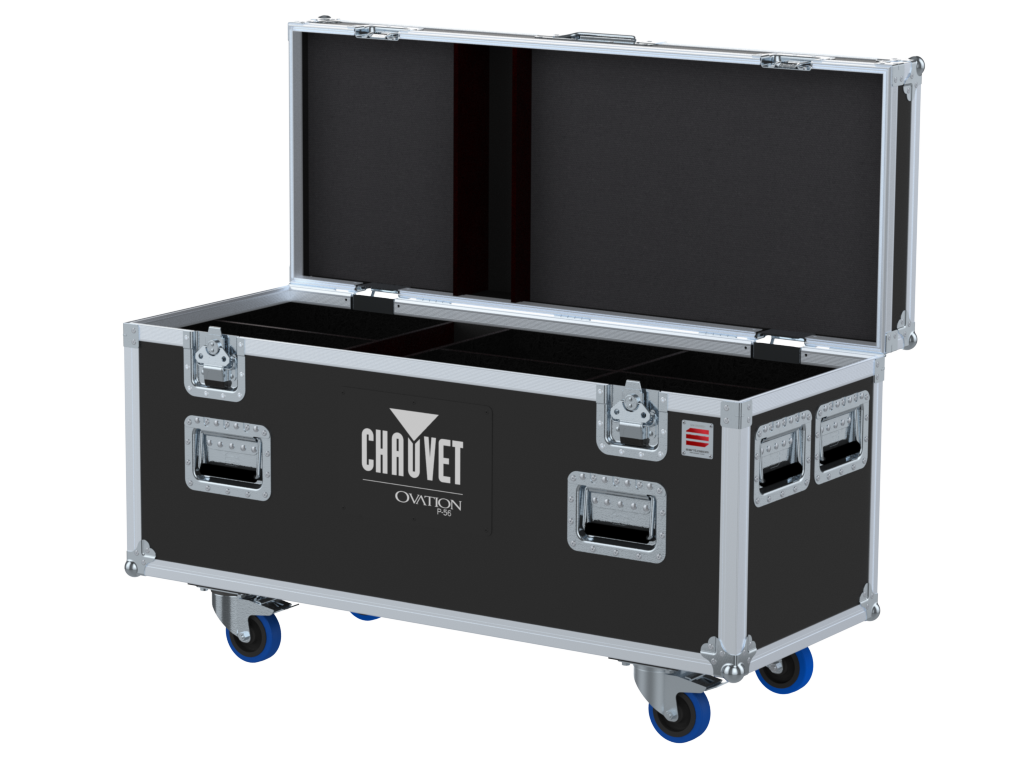 Santosom Flight case PRO-3, 6x Chauvet Ovation P56