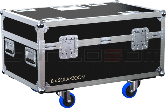 Santosom Projector Flight Case PRO, 8x Leding SolarZoom RGBW