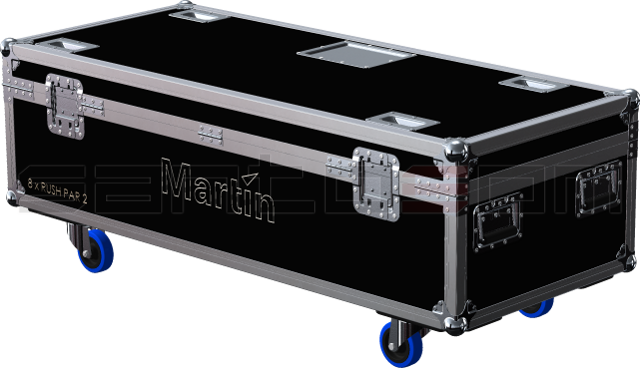 Santosom Projector Flight case, 8x Martin Rush PAR-2 + Access.