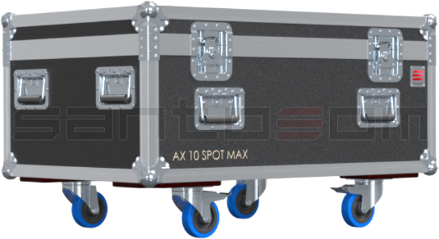 Santosom Projector Flight case PRO, 6x Astera AX7/AX10 SpotMAX