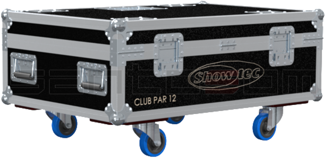 Santosom Projector Flight Case PRO, 12x Showtec Club Par 12/6 RGBWAUV