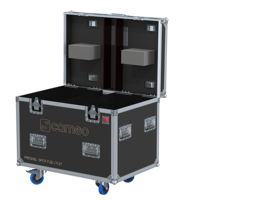 Santosom Projector Flight case, 4x Cameo Fresnel Spot F2D / F2T (clamps on)