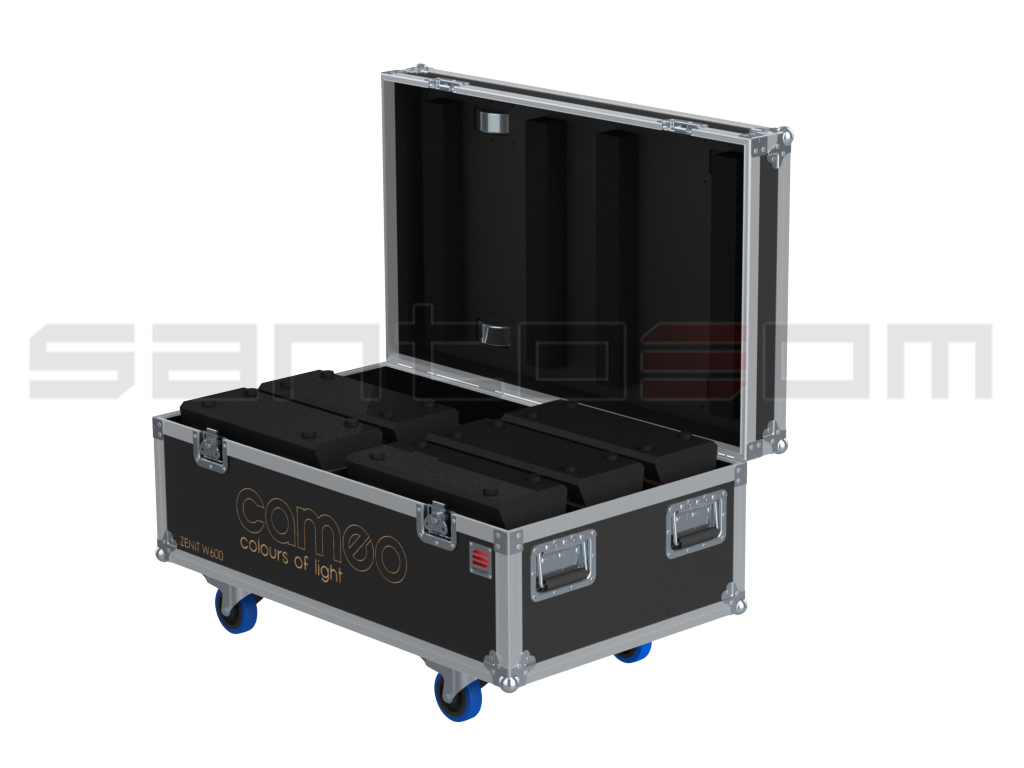 Santosom Projector Flight case, 6x Cameo Zenit W600