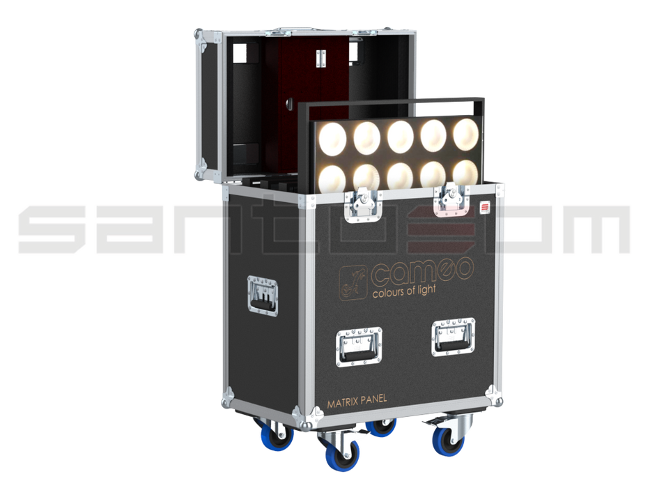 Santosom Projector Flight case PRO, 4x CAMEO MATRIX PANEL 3 WW