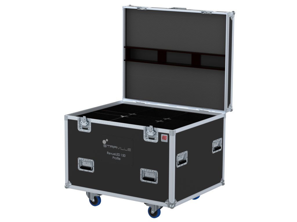 Santosom Projector Flight case PRO, 6x Stairville RevueLED 150 Profile