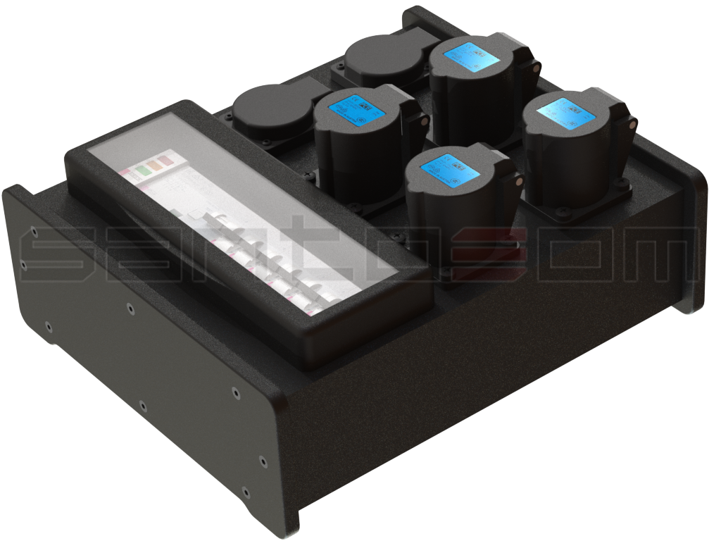 Santosom SUB-BOX, CEE 3/16 - CEE 3/16, 2x Schuko