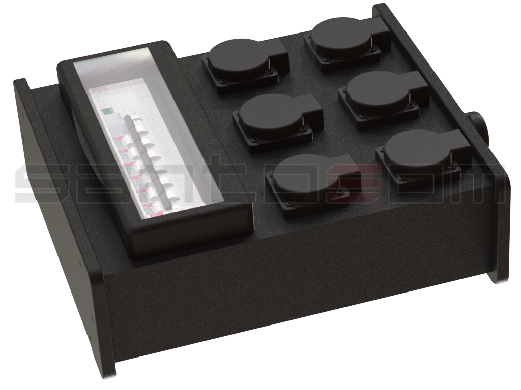 Santosom SUB-BOX, CEE 3/16 - 6x Schuko