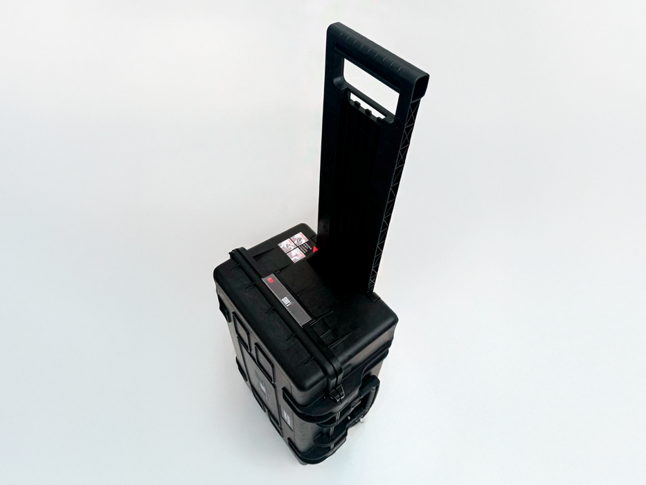 WATERPROOF CASE Plastic Case c/ rodas + Rack Sleeve Metal 2U 250mm