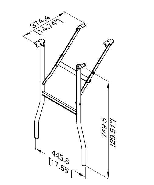 Adam Hall Hardware Aluminum Folding Table Legs