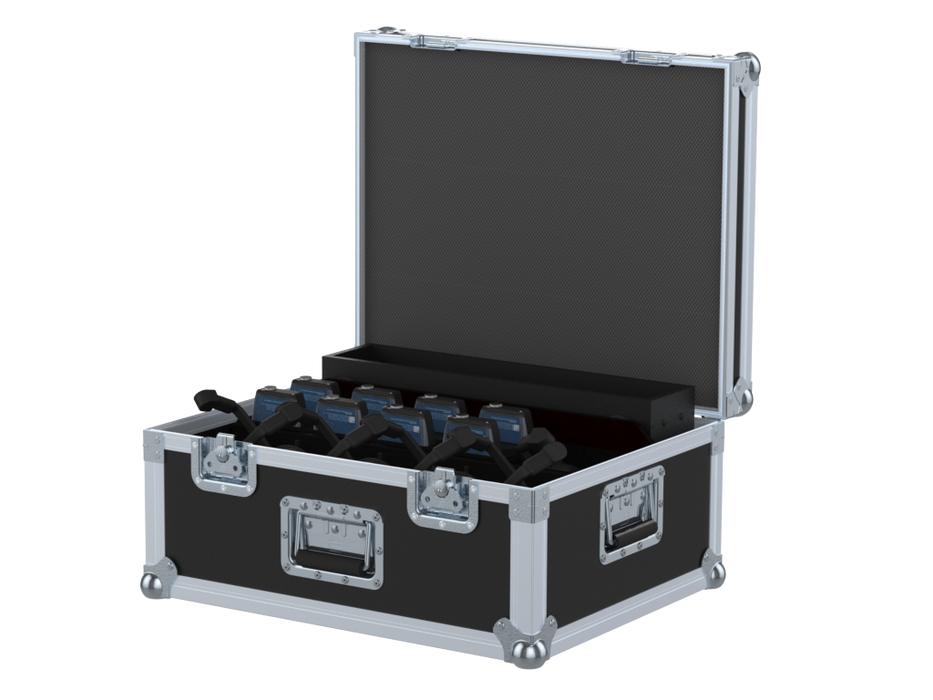 SANTOSOM Flight case PRO, 8x Intercom Station + Beltpacks + Headsets