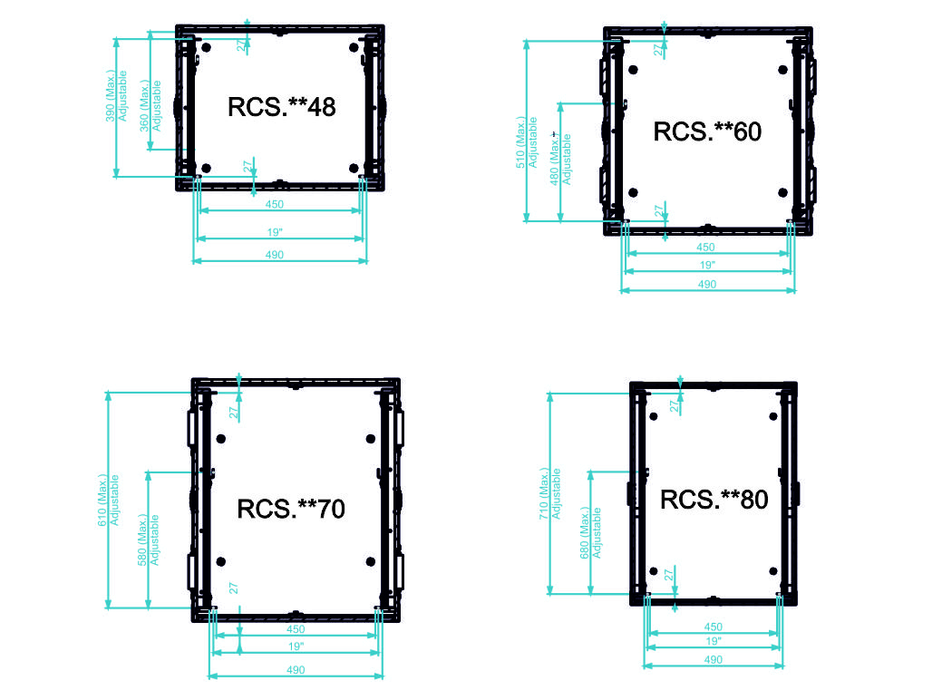 Santosom Rack Compact Sliding, 6U 510-ARR