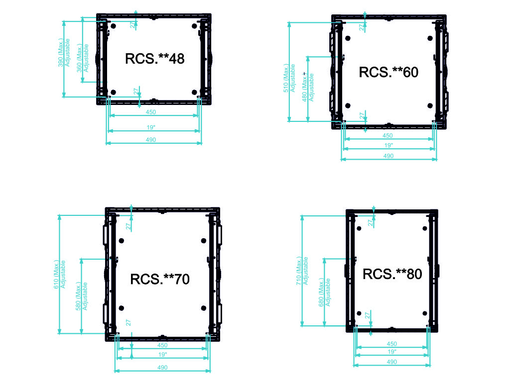 Santosom Rack Compact Sliding, 10U 510-ARR
