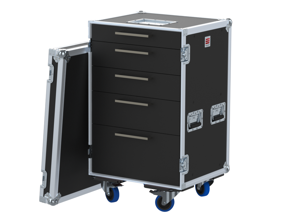 Santosom Road case RDC 1, 18U 5 Drawers: 2, 3, 3, 4, 6U