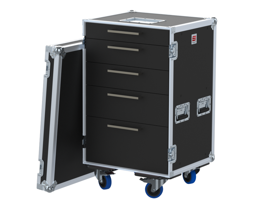 Santosom Road case RDC 1, 18U 5 Drawers: 2, 3, 3, 4, 6U