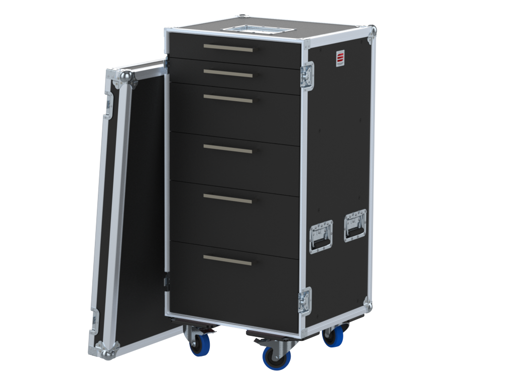 Santosom Road case RDC 1, 23U 6 drawers: 2, 2, 4, 4, 5, 6U