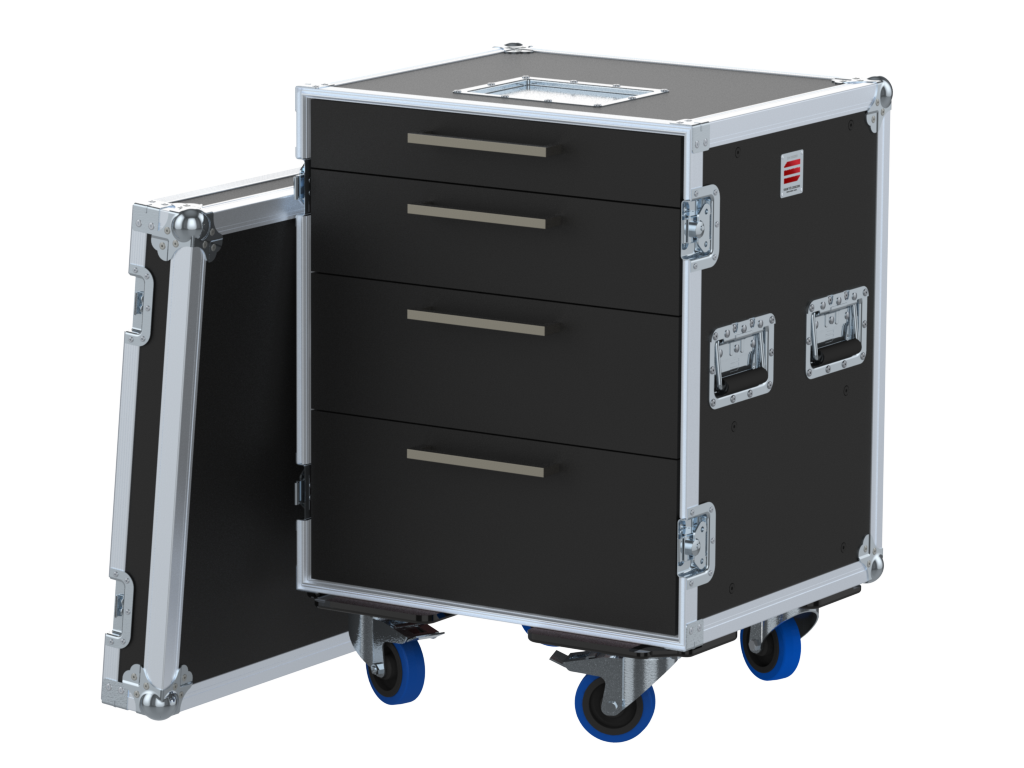 Santosom Road case RDC 1, 14U 4 Drawers: 2, 3, 4, 5U