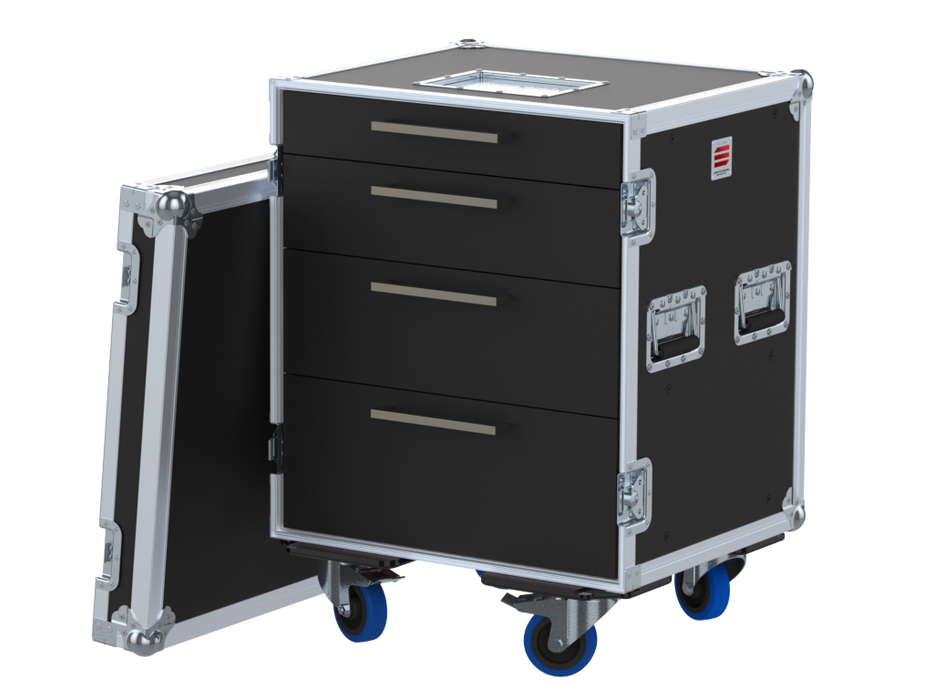 Santosom Road case RDC 1, 14U 4 Drawers: 2, 3, 4, 5U