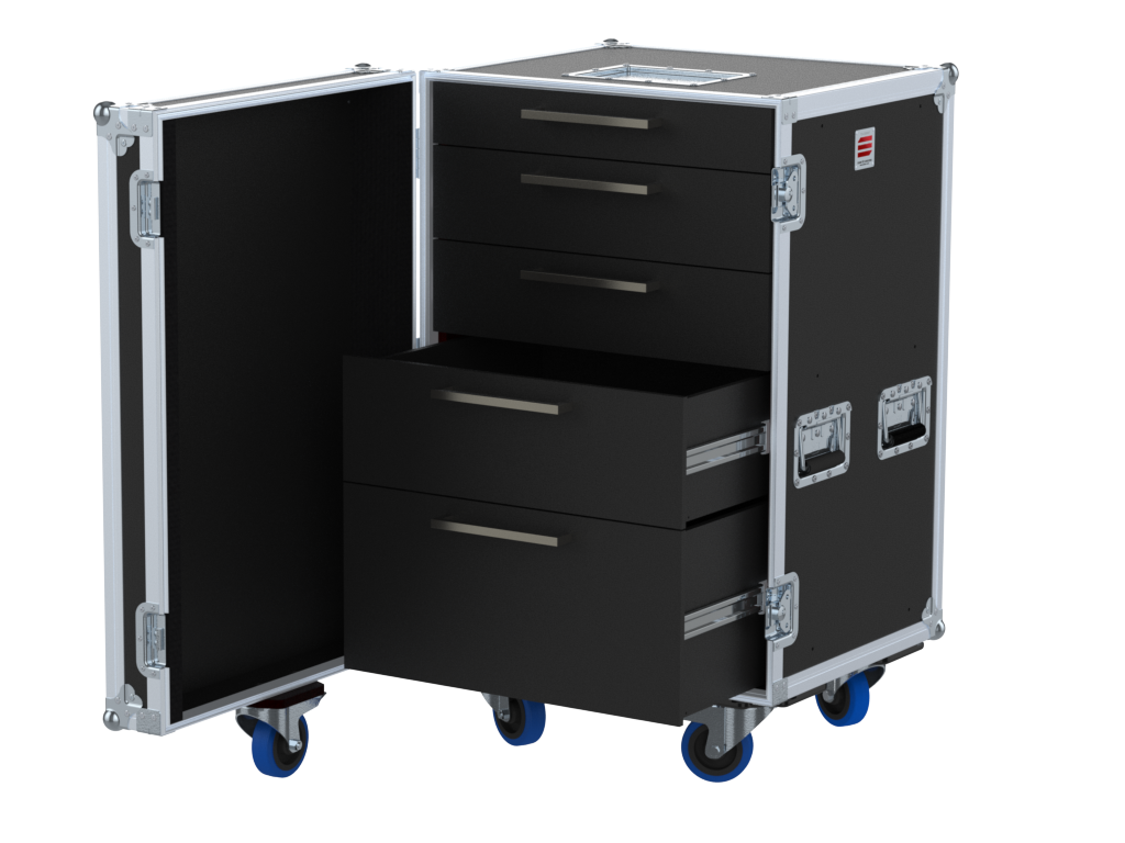 Santosom Road case RDC 2, 18U 5 Drawers: 2, 3, 3, 4, 6U