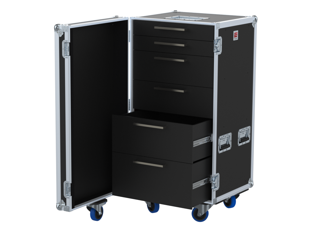 Santosom Road case RDC 2, 23U 6 drawers: 2, 2, 4, 4, 5, 6U