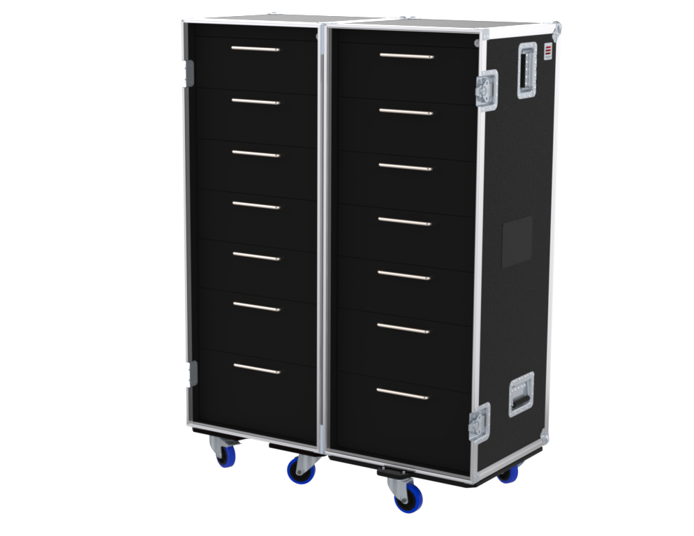SANTOSOM Road case RDC 2 serie 160, 5 Drawers: 6 , 5, 4, 4, 4, 4, 4