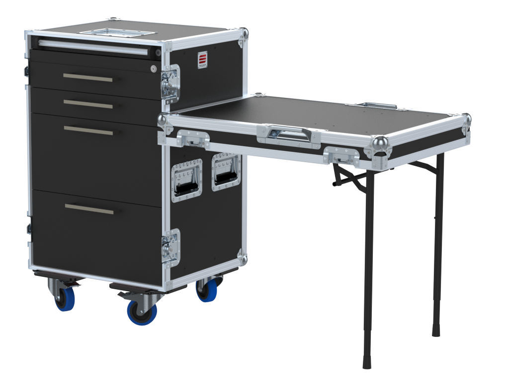 Santosom Road case Serie 100, 16U 4 drawers: 2, 2, 6, 6U