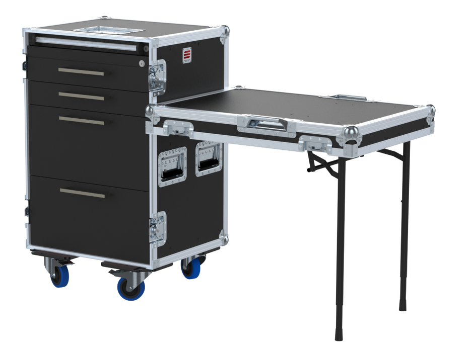 Santosom Road case Serie 100, 16U 4 drawers: 2, 2, 6, 6U