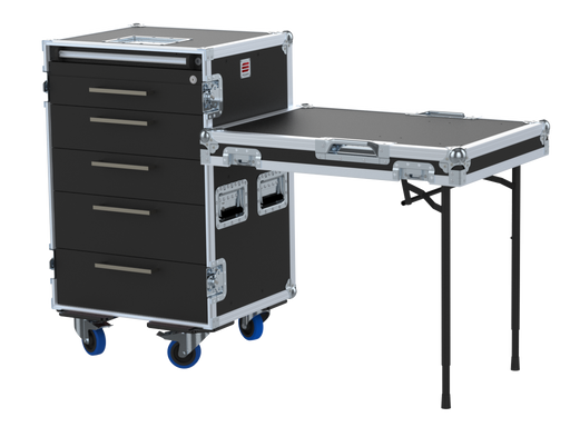 Santosom Road case Serie 100, 16U 5 drawers: 2, 3, 3, 4, 4U