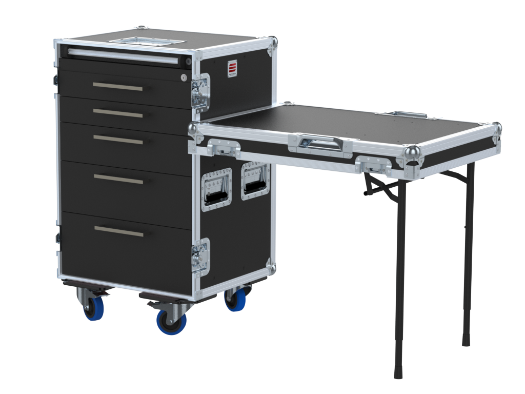 Santosom Road case Serie 100, 16U 5 drawers: 2, 2, 3, 4, 5U