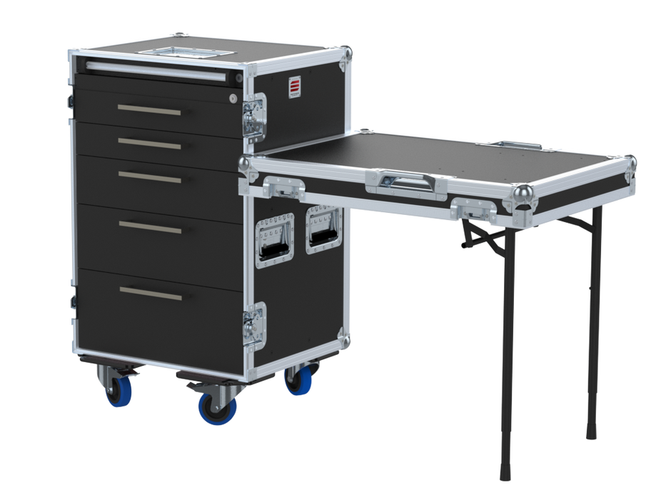 Santosom Road case Serie 100, 16U 5 drawers: 2, 2, 3, 4, 5U