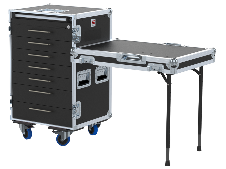 Santosom Roadcase Serie 100, 16U 7 drawers: 2, 2, 2, 2, 2, 3, 3U