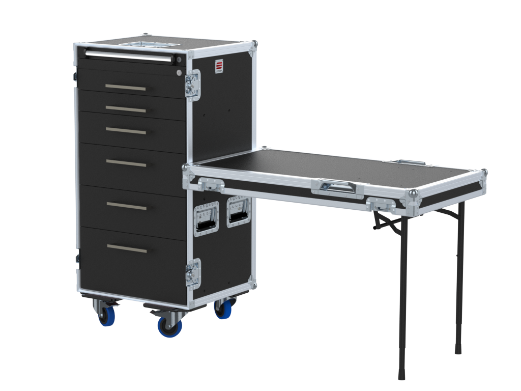Santosom Road case Serie 120, 21U 6 drawers: 2, 2, 3, 4, 4, 6U