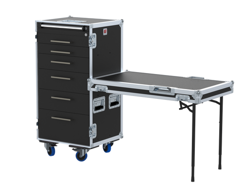 Santosom Road case Serie 120, 21U 6 drawers: 2, 2, 3, 4, 4, 6U
