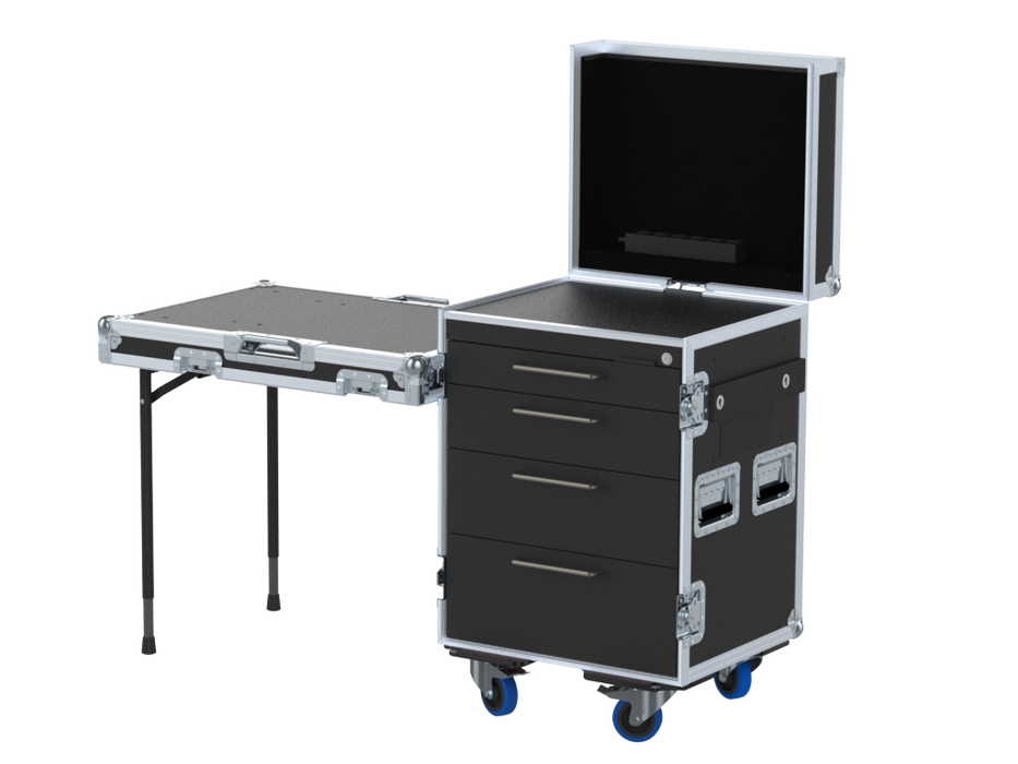 SANTOSOM Roadcase Serie 100, 14U 4 drawers: 2, 3, 4, 5U