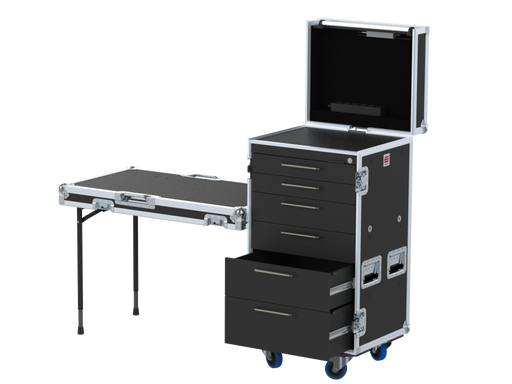 Santosom Road case Serie 120, 19U 6 drawers: 2, 2, 3, 3, 4, 5U